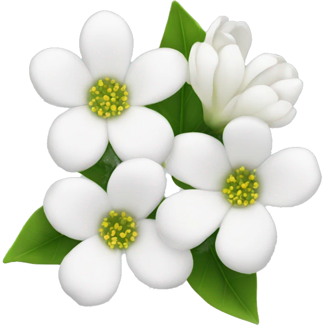 White flowers emoji
