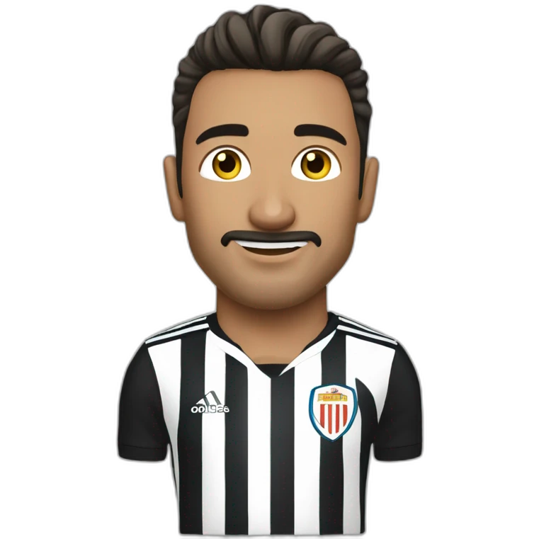 Hombre moreno jugsndo futbol emoji