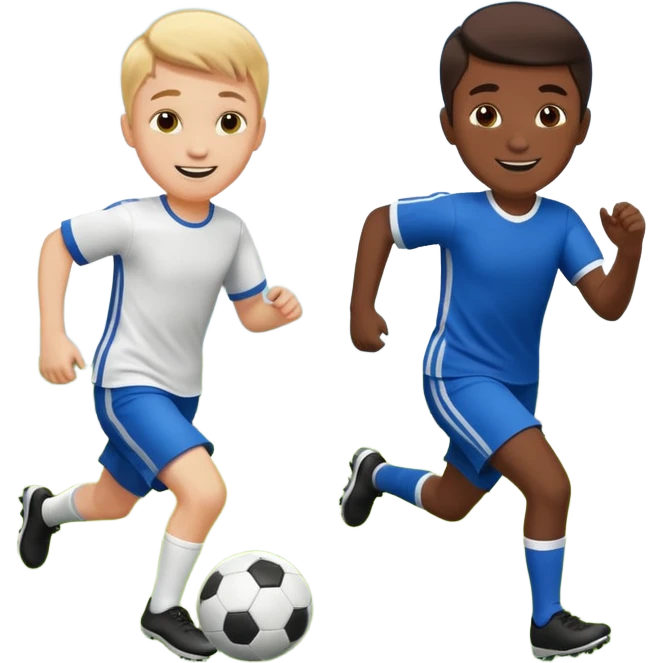 two brothers playings soccer emoji