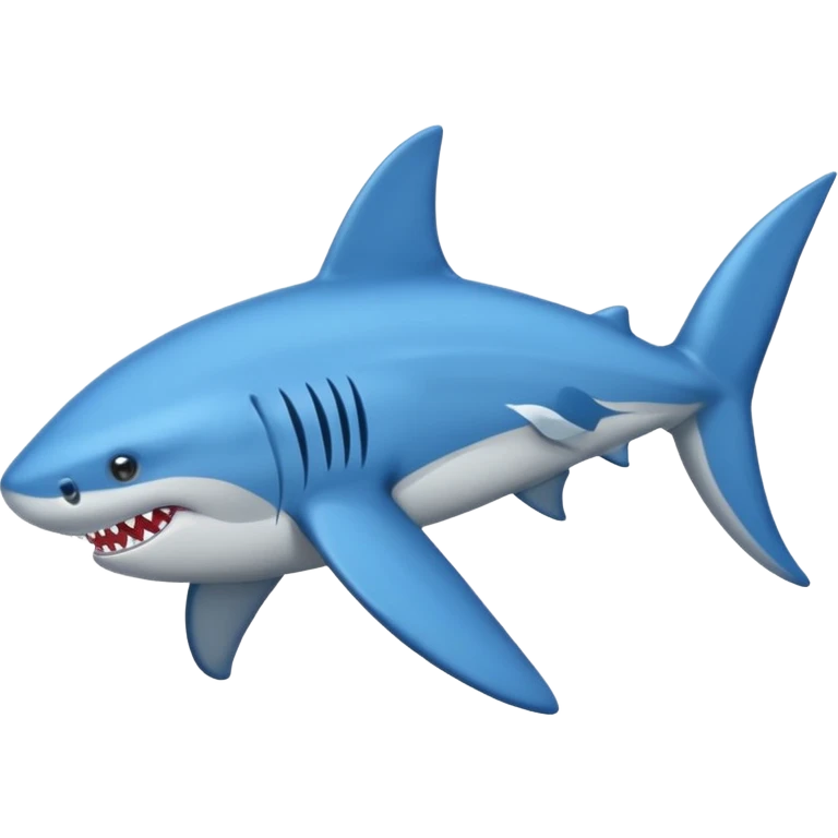 Un tiburón con tenis azules  emoji