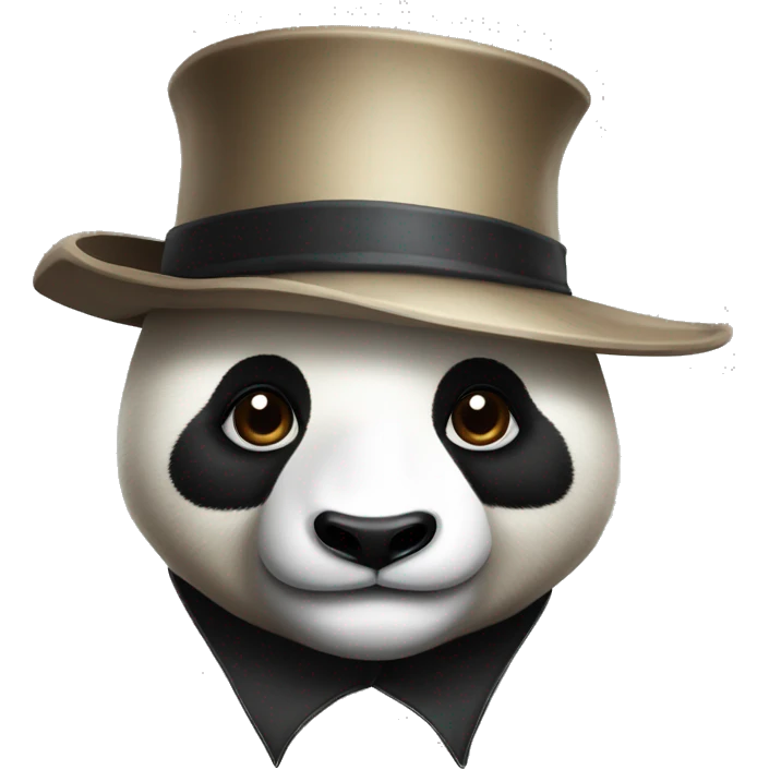 Panda roux avec un chapeau emoji