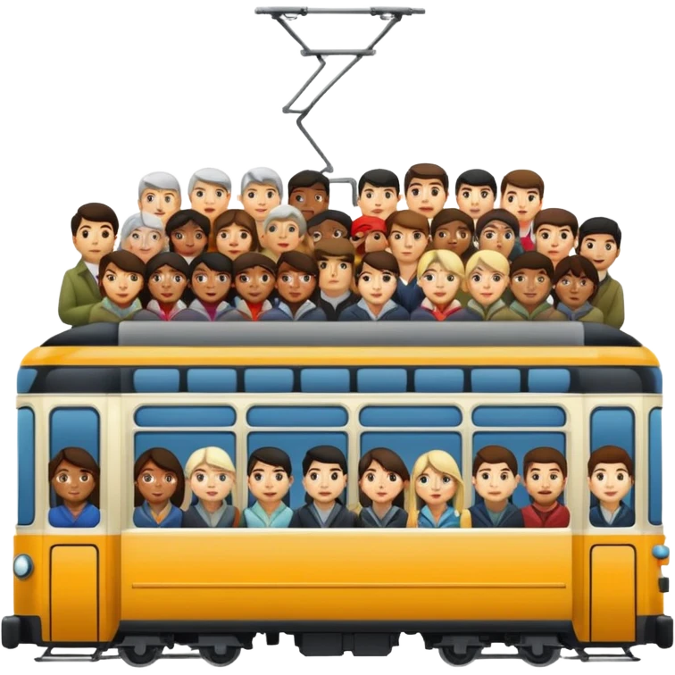 Crowded tram emoji