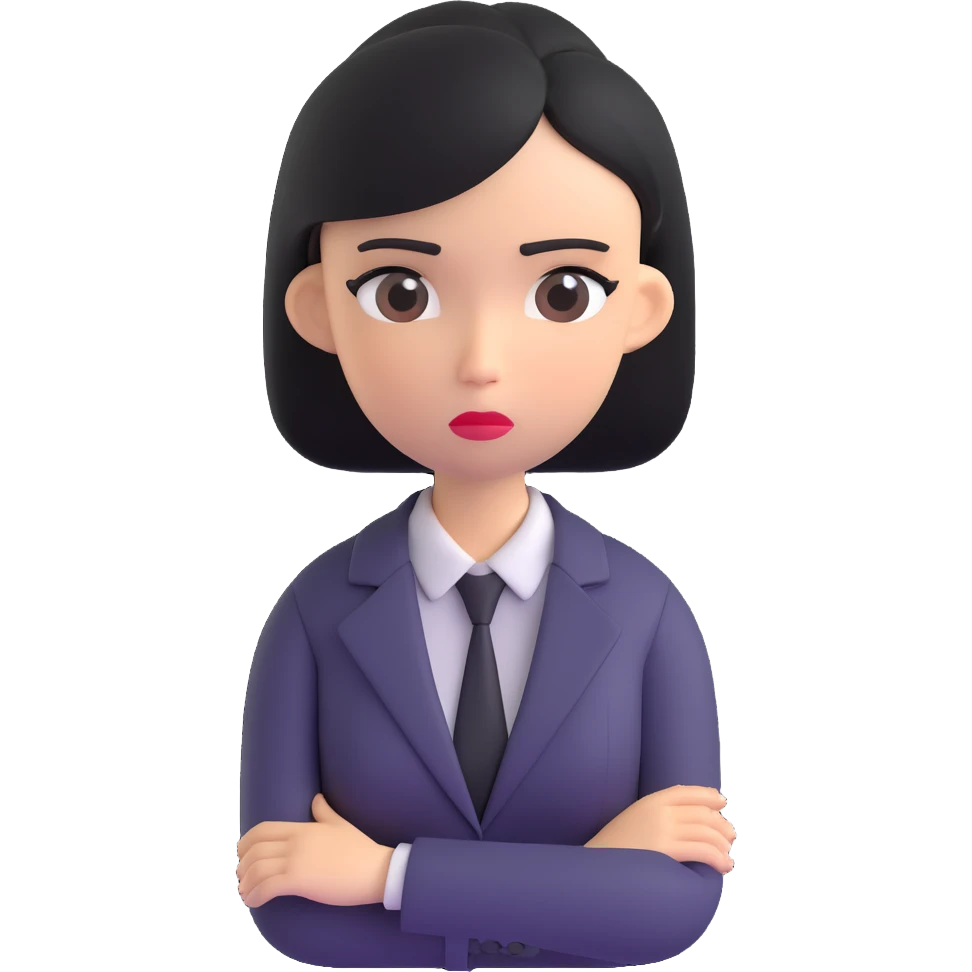 sad business woman emoji