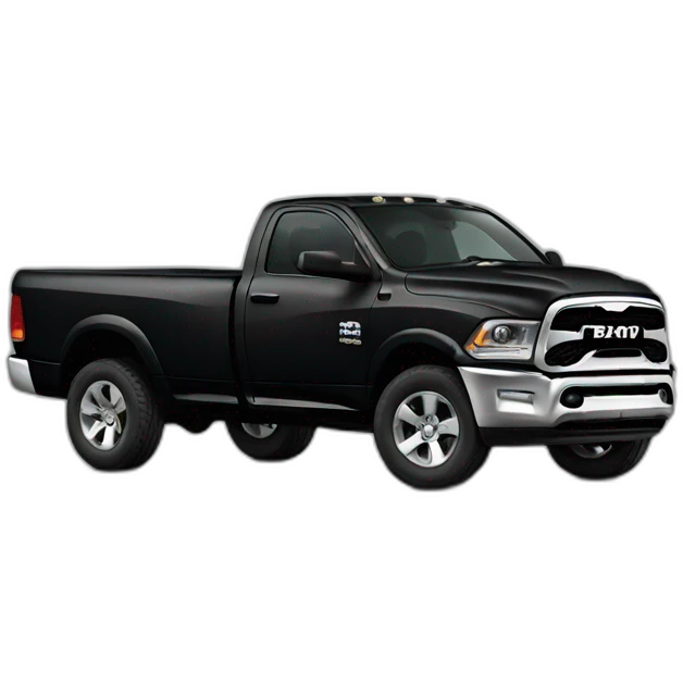 black RAM truck emoji