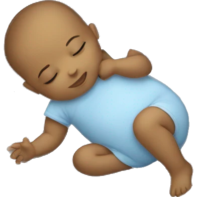 Baby sleeping on the moon emoji