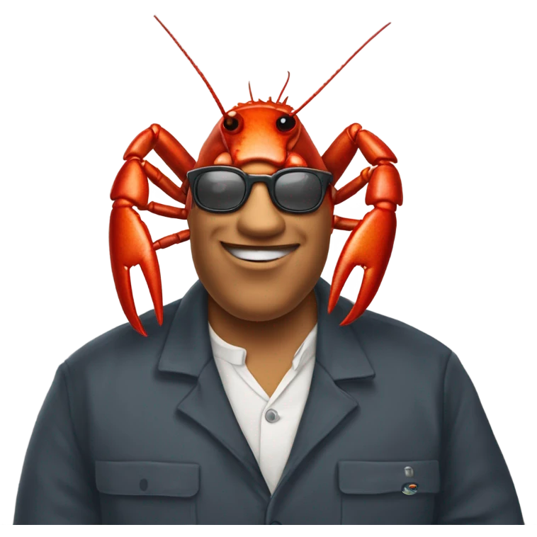 Lobster wearing doc Martin’s  emoji