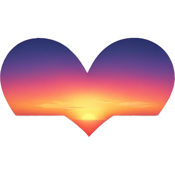 Sunset heart emoji