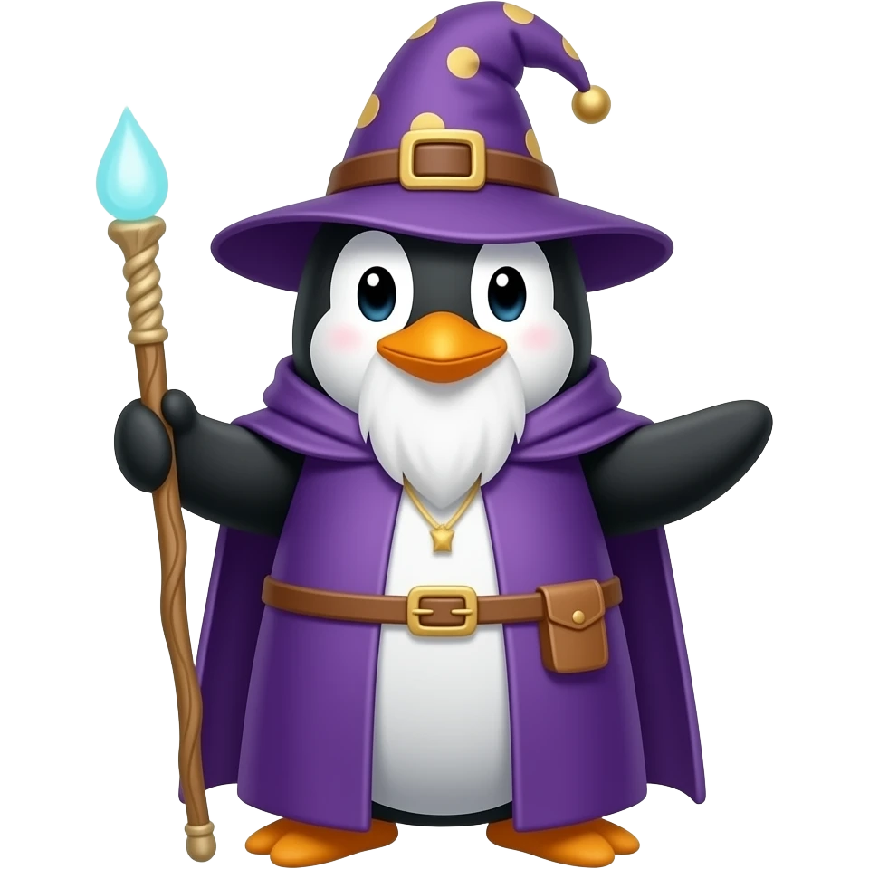 Penguin Wizard emoji