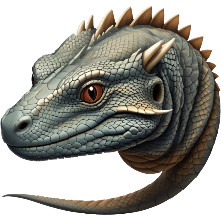 Komodo dragon How is It grey and brown emoji