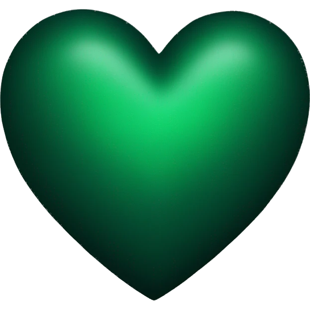 Dark green heart emoji
