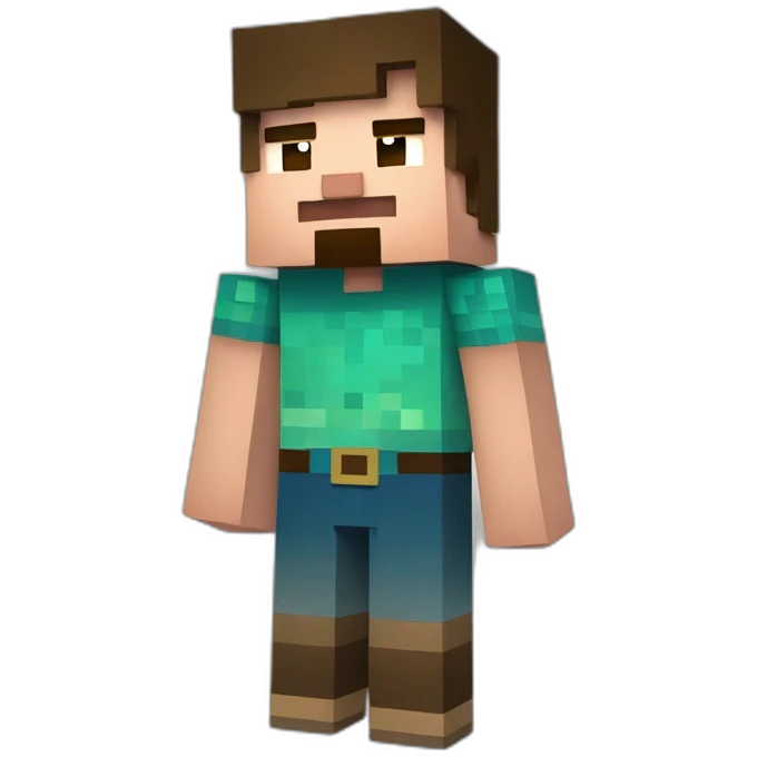 Minecraft steve pregnant holding his stomach emoji