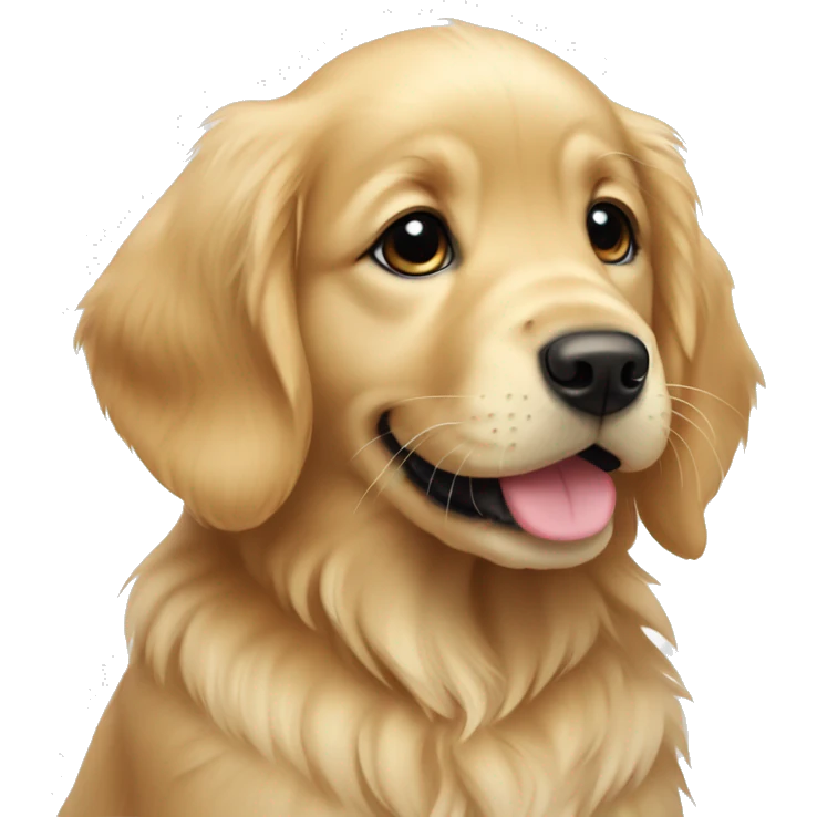 Pretty golden retriever puppy  emoji