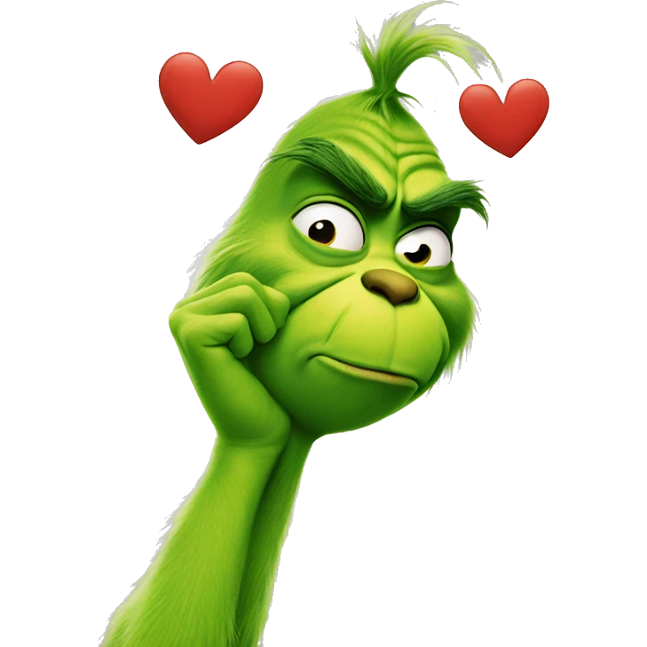 Grinch finger heart emoji