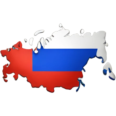 Russia divided into Republic emoji