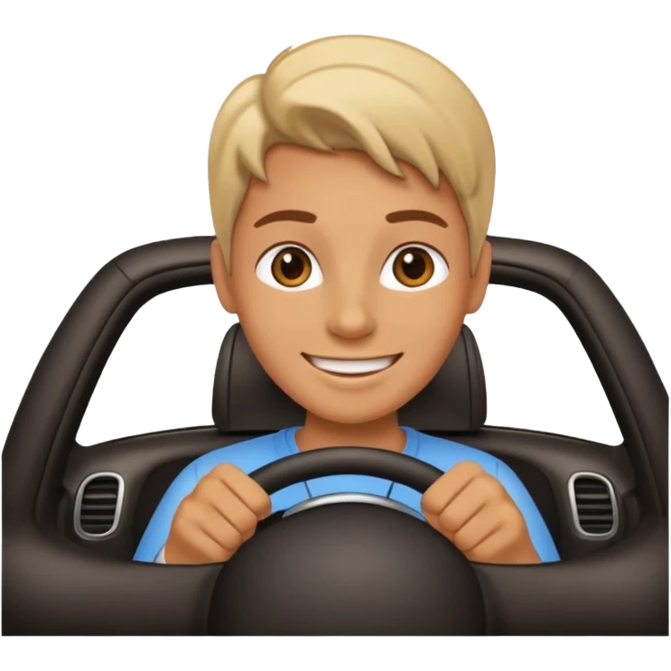 person driving a car emoji