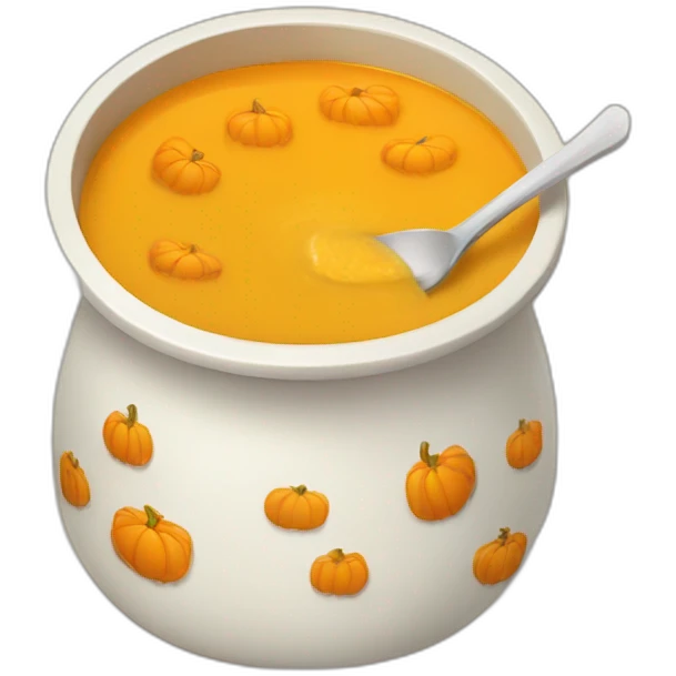 A pot of pumpkin soup emoji