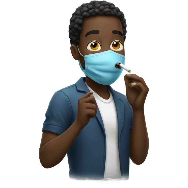 Black guy vaping  emoji