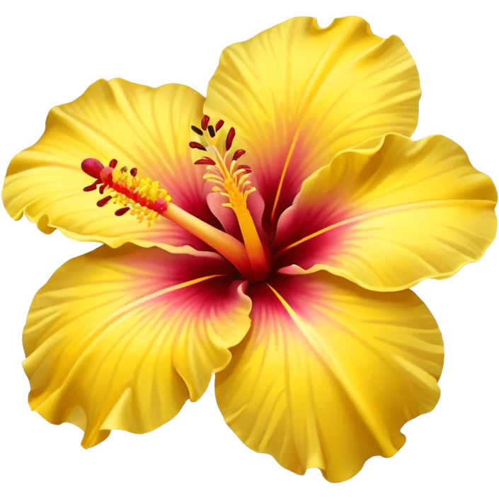 yellow hibiscus, simple emoji