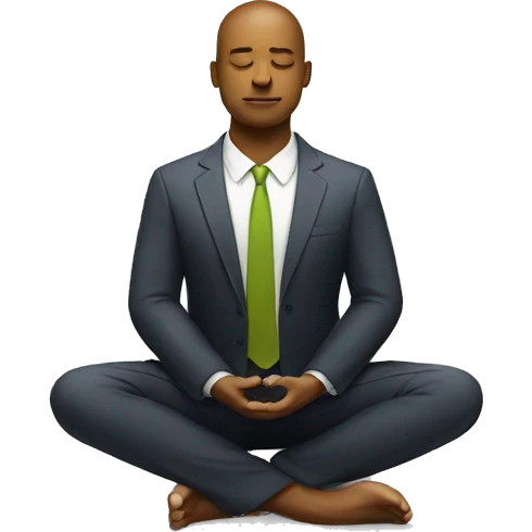businessman meditating emoji