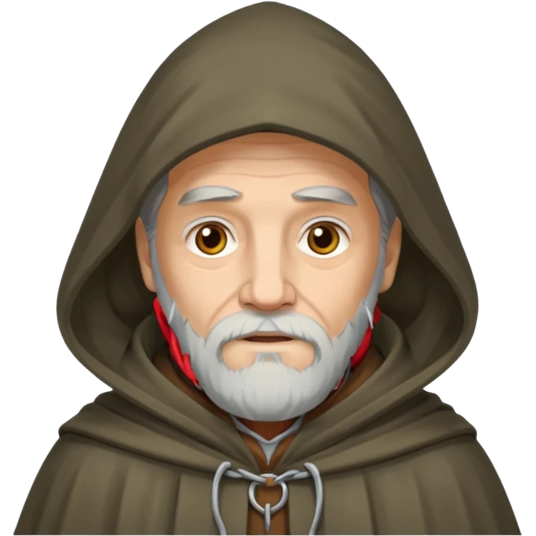 a wise man with mysterious face emoji