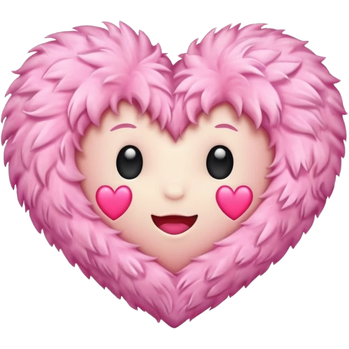 Furry fluffy fuzzy heart emoji