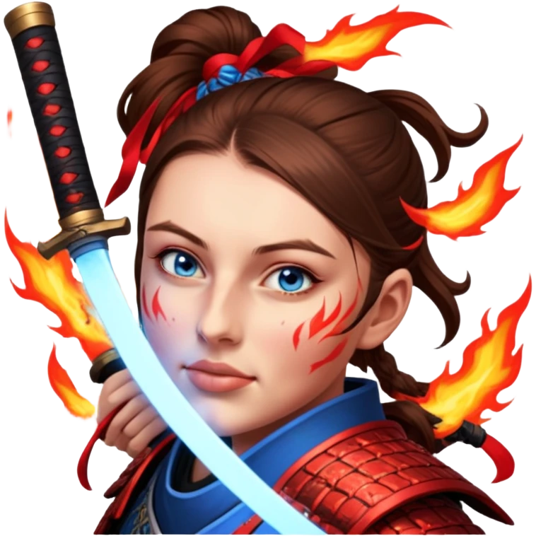 Fire-Wielding Samurai emoji