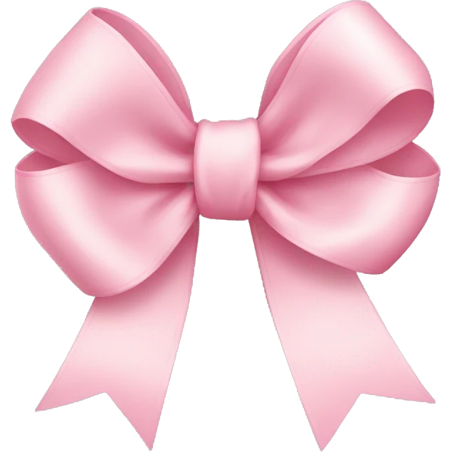 light pink ribbon bow emoji