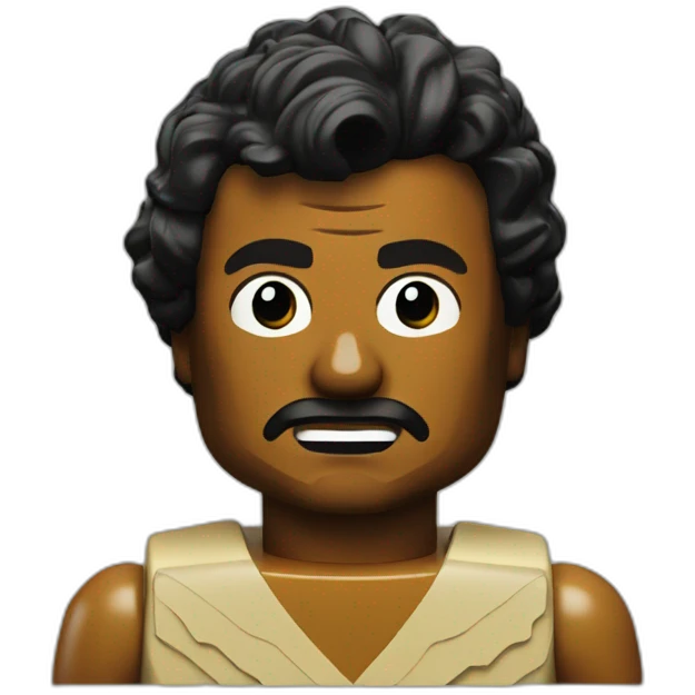 Lando with Lego vintage face  emoji