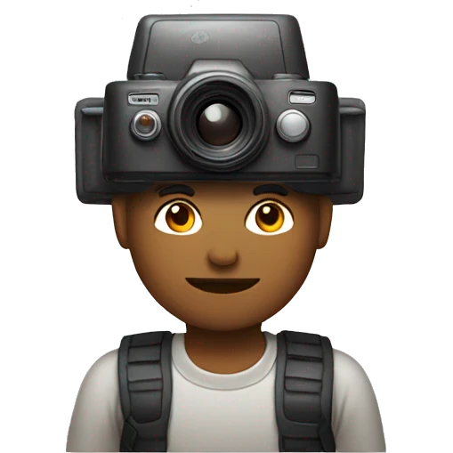 man with camera on head emoji