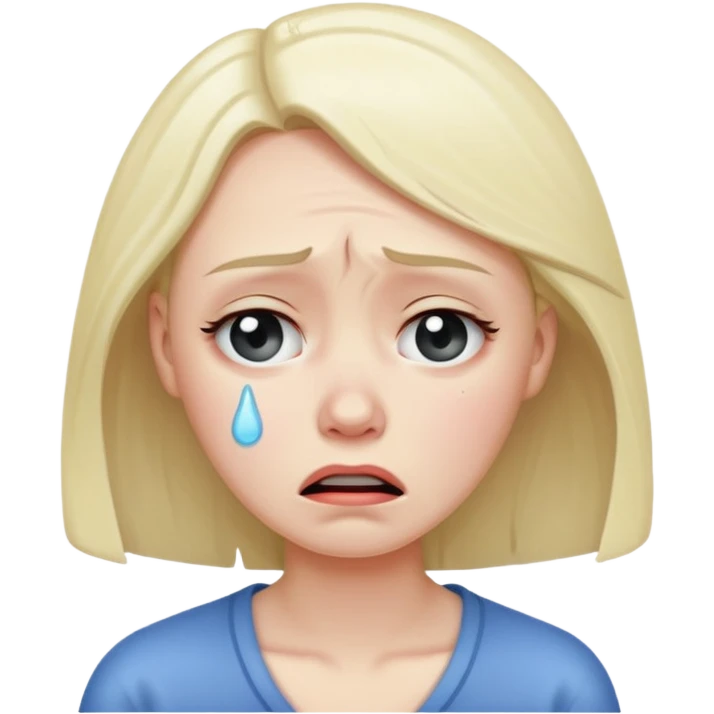 Crying over diet, woman  emoji