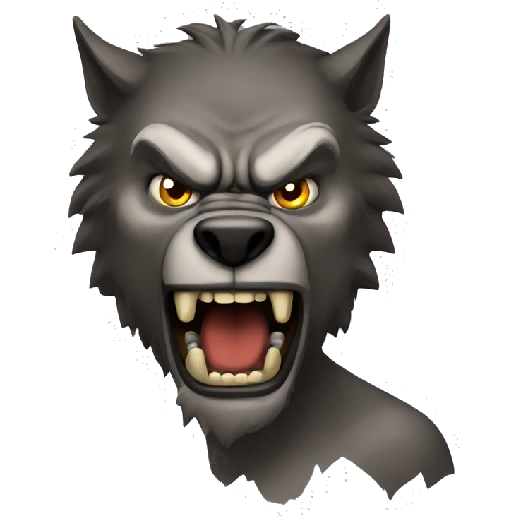 Angry werewolf  emoji