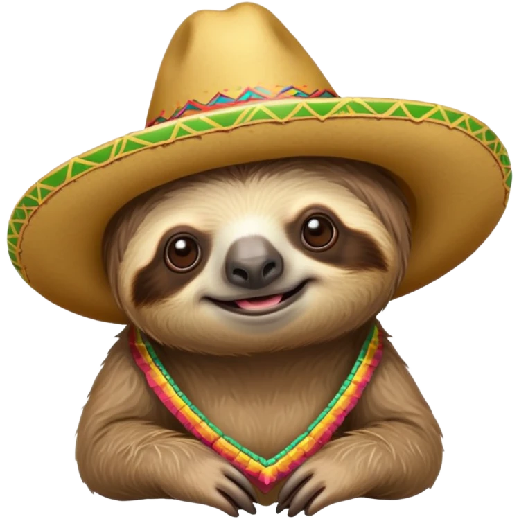 Sloth wearing a sombrero  emoji