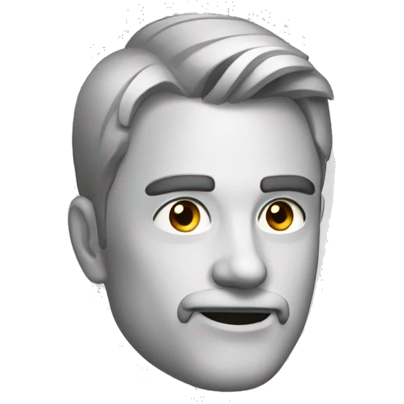 Серый кот британец  emoji