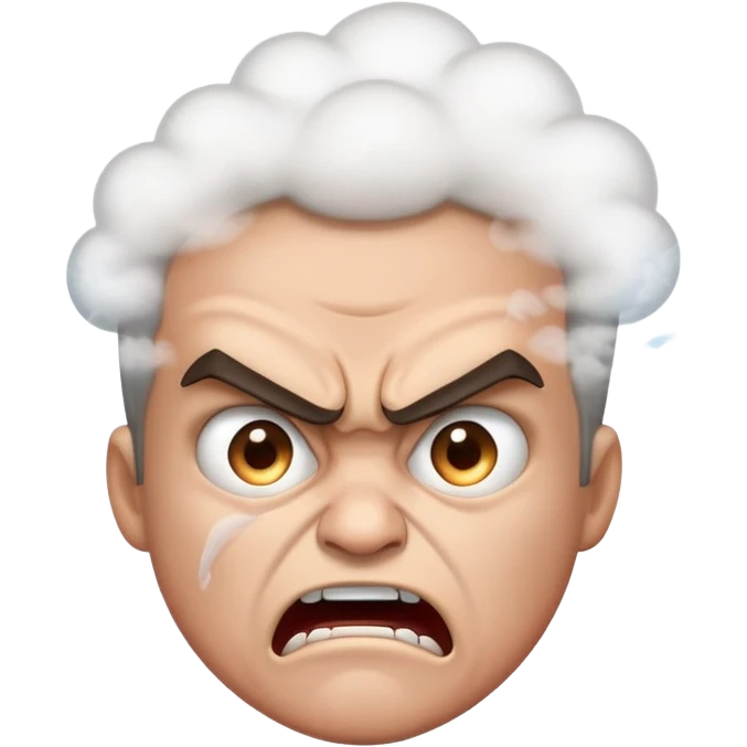 angry mood face with steam coming out emoji