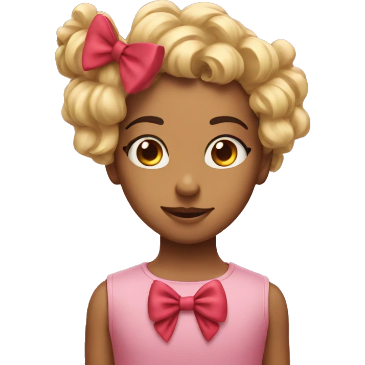Heart eyes with a bow emoji