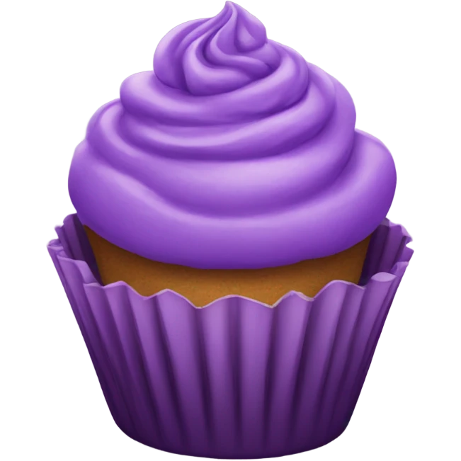 purple cupcake emoji