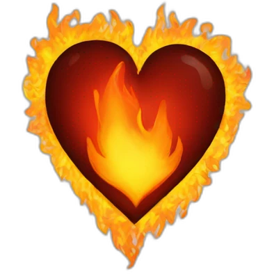 heart shaped fire emoji