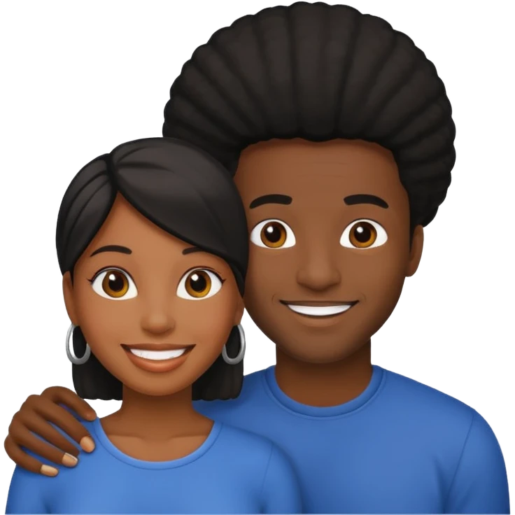 Black Wife and husband  emoji