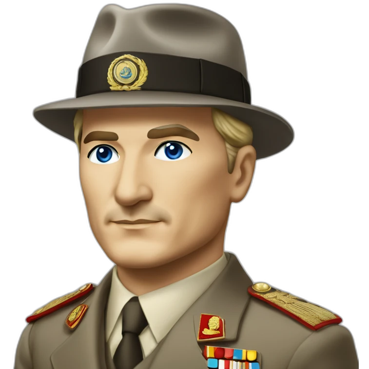 Mustafa kemal ataturk blue eyes blonde hair emoji