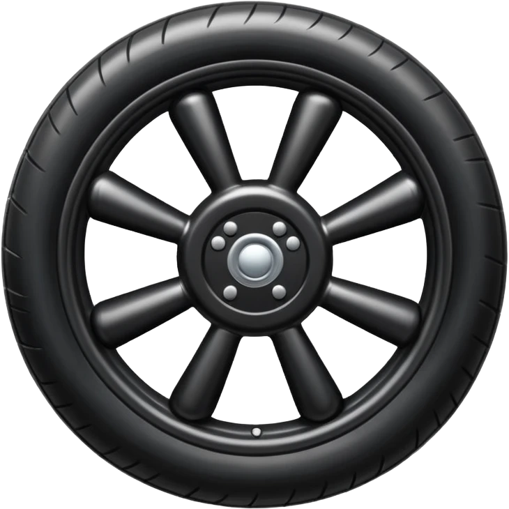 he aircraft's landing gear is one inflated, plump wheel with a strut, black in color, cartoon-style emoji