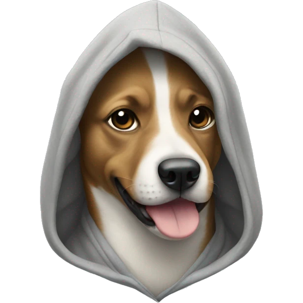 Dog with a hoodie on emoji