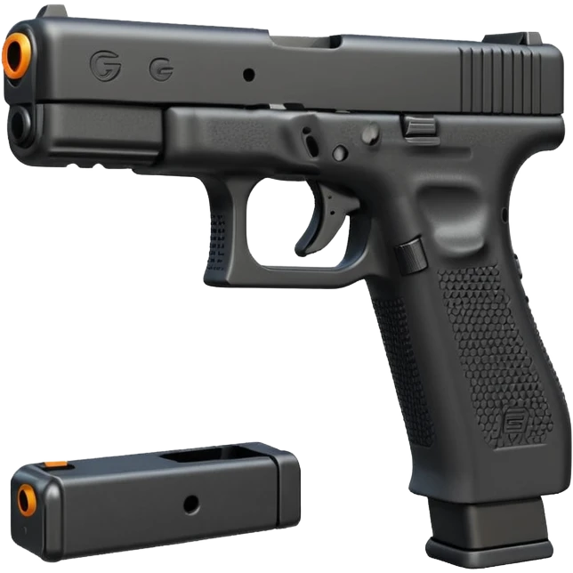 Glock 17 with an extended magazine emoji