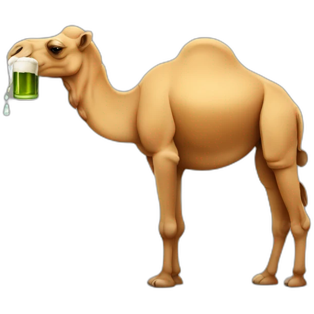 camel drinking beer emoji