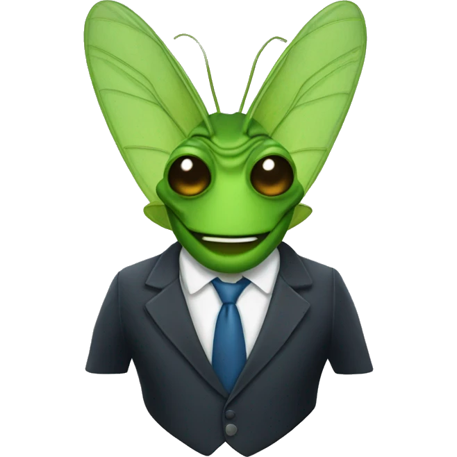 grasshopper in a suit  emoji