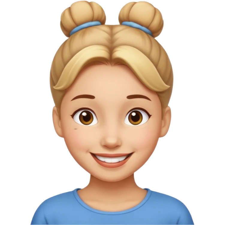 a cheerful bun emoji