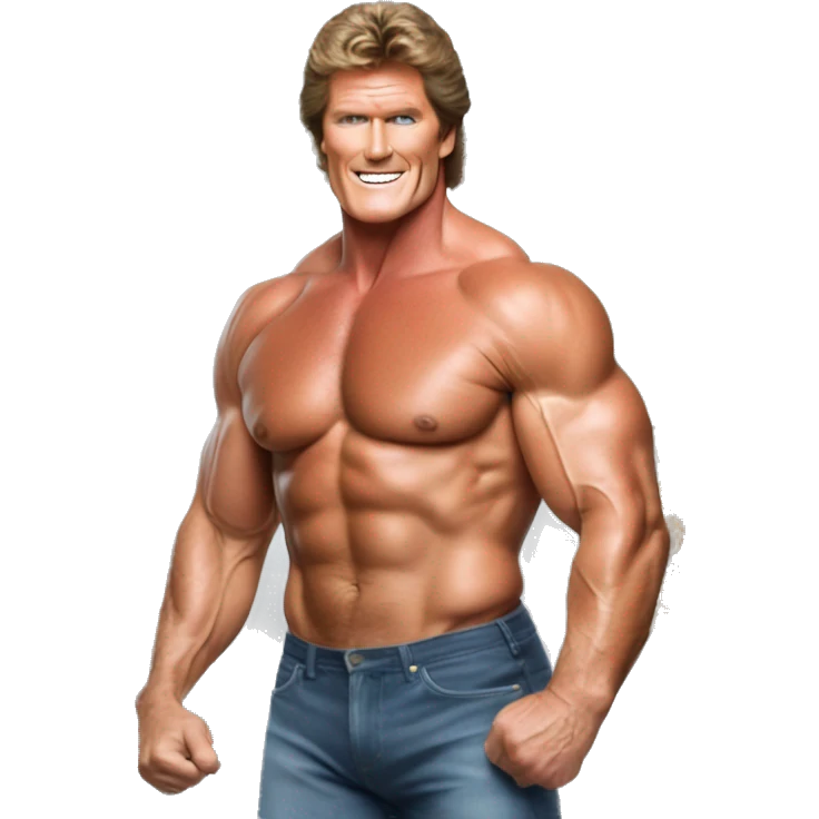 Bodybuilder David Hasselhoff emoji