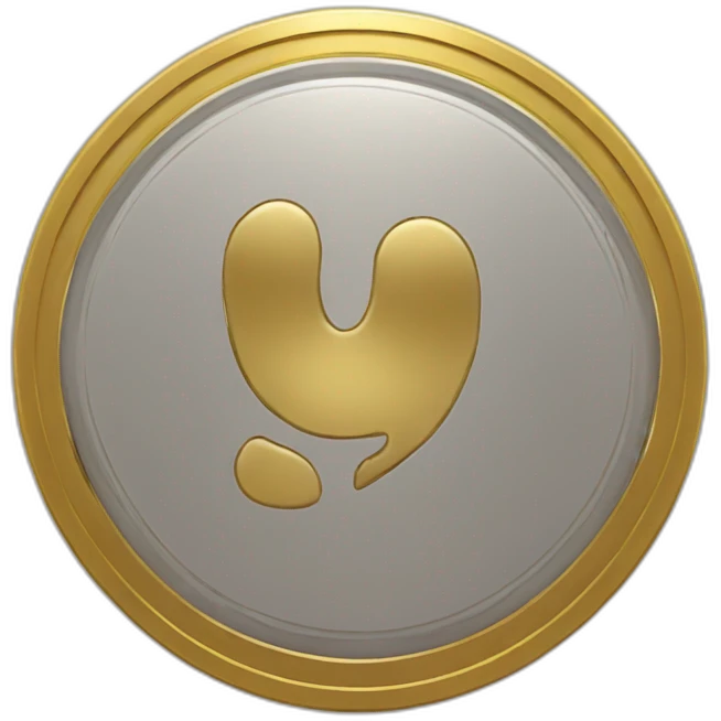 Gold coin D emoji