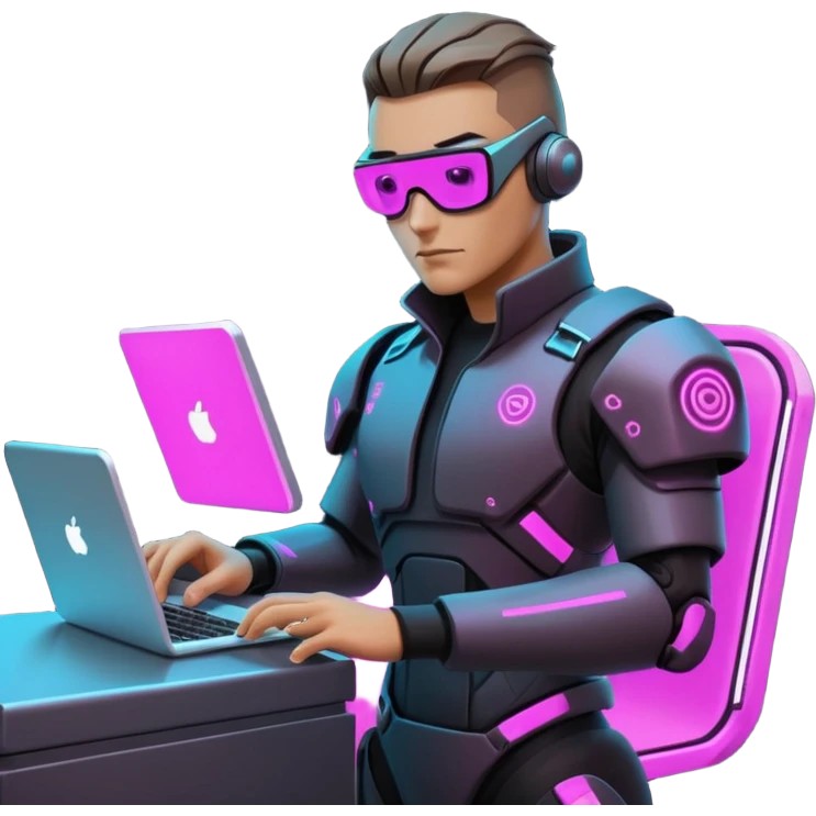 cyberpunk AI bouncer agent with neon accents scanning emails at a virtual gate emoji emoji