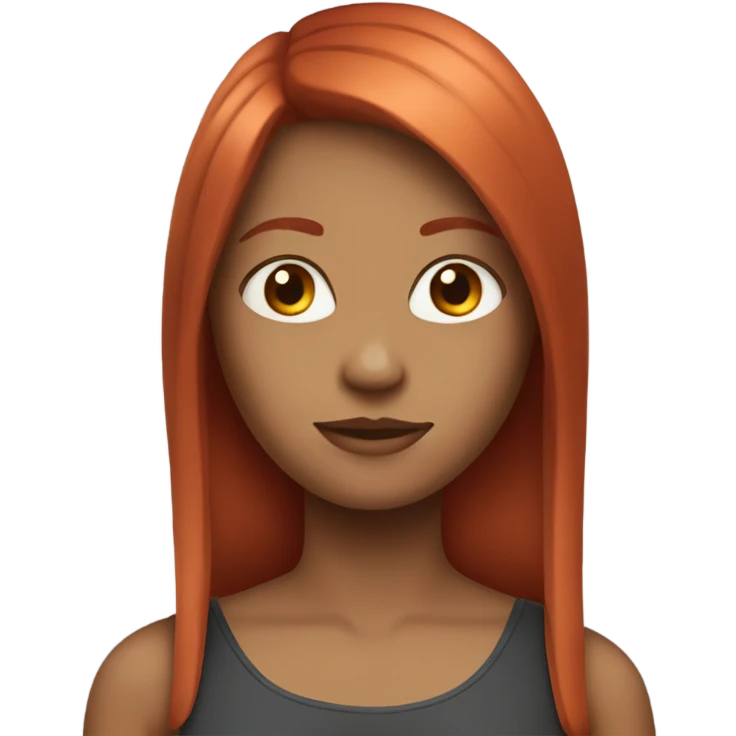 girl with straight medium length red hair emoji