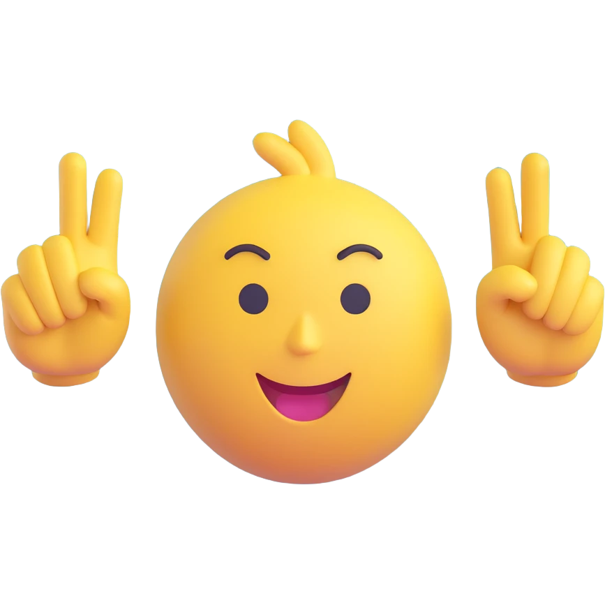 A classic yellow round emoji-style face using both hands to point at itself, with a proud or playful expression. The gesture clearly means "me" or "myself". Simple cartoon style on a clean background emoji